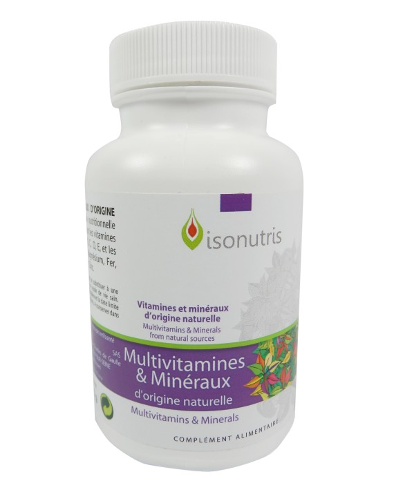 Multivitamines et Minéraux d'origine naturelle 60 gél 20 j